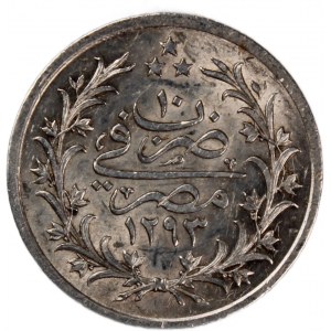 Egypt Ottoman Empire 1 Qirsh 1884 (AH 1293/10) W