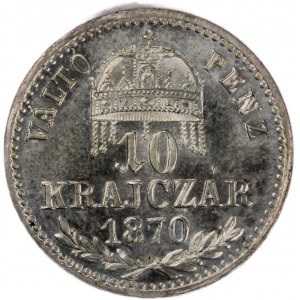 Hungary 10 Krajczar 1870 KB
