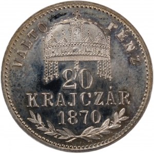 Hungary 20 Krajczar 1870 KB