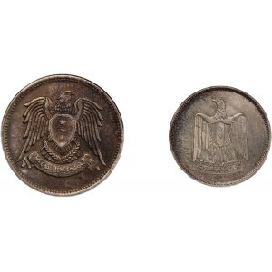 Syria 25 Piastres 1958 & 50 Piastres 1947 (Lot of 2 Coins)
