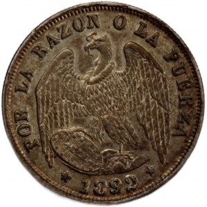 Chile 1/2 Decimo 1892 So