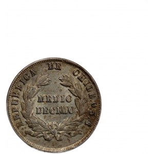 Chile 1/2 Decimo 1892 So