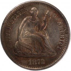 USA 5 Cents (1/2 Dime) 1872 S