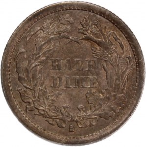 USA 5 Cents (1/2 Dime) 1872 S