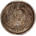 USA 5 Cents (1/2 Dime) 1872 S