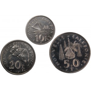 New Caledonia 50F/20F/10 Francs 1967