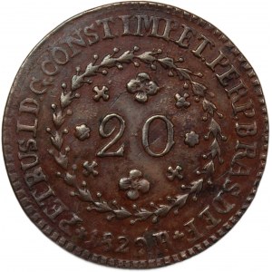 Brazil 20 Reis 1829 R