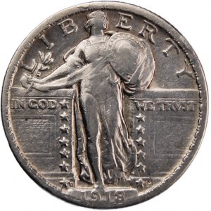 USA 25 Cents (Quarter) 1918 D