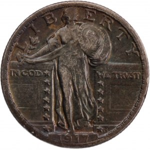 USA 25 Cents (Quarter) 1917 D