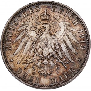 Germany Prussia 3 Marks 1913 E