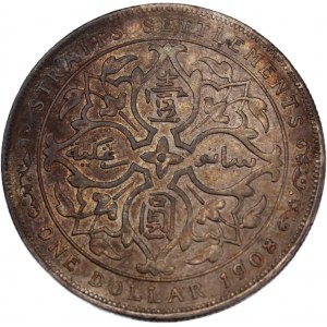 Straits Settlements 1 Dollar 1908