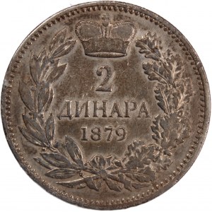 Serbia 2 Dinara 1879