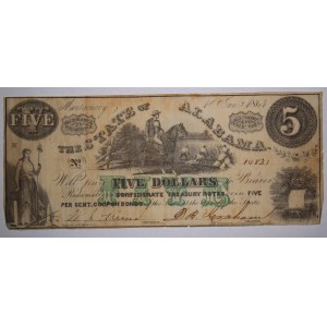 USA Alabama 5 Dollars 1864