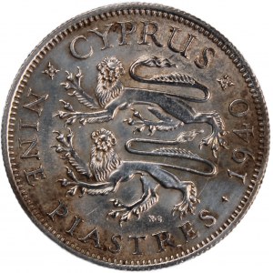 Cyprus 9 Piastres 1940