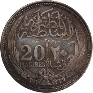 Egypt 20 Piastres 1916 (AH 1330)