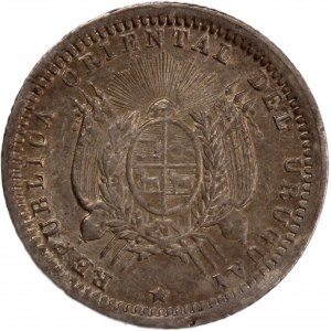 Uruguay 10 Centesimos 1893 So