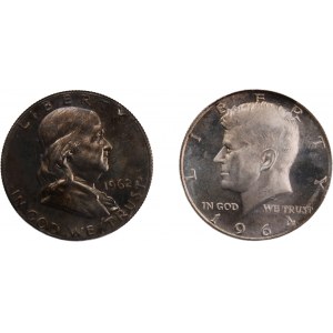 USA 50 Cents 1962 & 50 Cents 1964 D (Lot of 2 Coins)