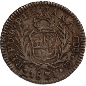 Peru Cuzco 1/2 Real 1831 G