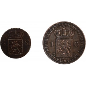 Netherlands 1825-1848 (Lot of 2 Coins)