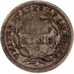 USA 5 Cents (1/2 Dime) 1844 O