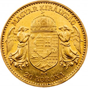 Franz Joseph I, 20 Korona 1908, KB, Kremnitz