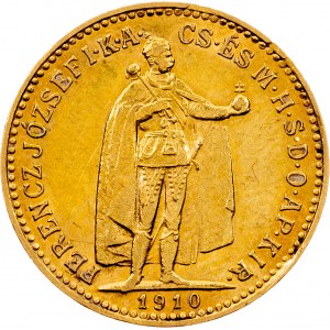 Franz Joseph I, 10 Korona 1910, KB, Kremnitz