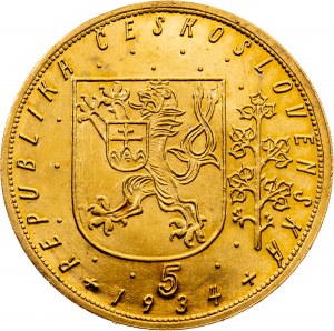 Czechoslovakia, 5 Dukat 1934, Kremnitz