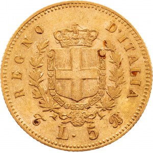 Vittorio Emanuele II, 5 Lire 1863, Turin