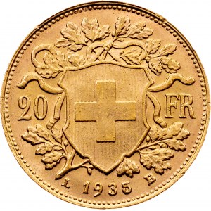 Switzerland, 20 Francs 1935 (1945-1947), Bern