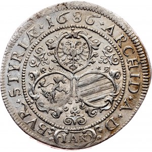Leopold I, 3 Kreuzer 1686, Graz