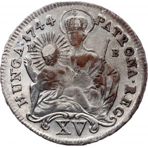 Maria Theresia, 15 Kreuzer 1744, KB, Kremnitz