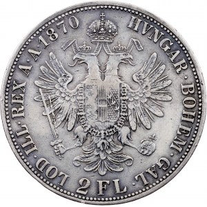 Franz Joseph I, 2 Gulden 1870, A, Vienna