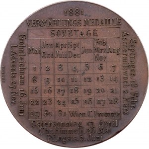 Franz Joseph I, Medal 1881