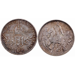 Franz Joseph I, 1 Korona, 1 Krone 1896, 1908, Kremnitz, Vienna