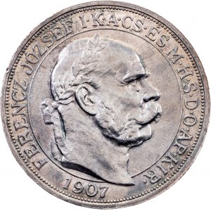 Franz Joseph I, 5 Korona 1907, KB, Kremnitz