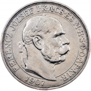 Franz Joseph I, 5 Korona 1907, KB, Kremnitz