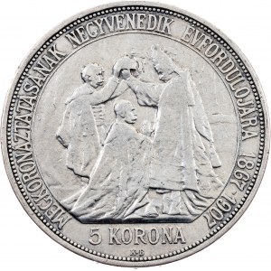 Franz Joseph I, 5 Korona 1907, KB, Kremnitz