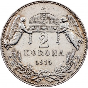 Franz Joseph I, 2 Korona 1914, KB, Kremnitz