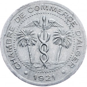 Algeria, 5 Centimes 1921, Paris