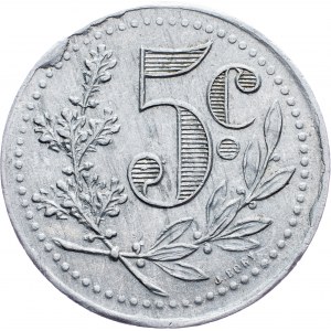 Algeria, 5 Centimes 1921, Paris