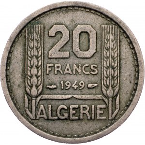 Algeria, 20 Francs 1949, Paris