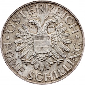 Rakousko, 5 Schilling 1934, Vídeň