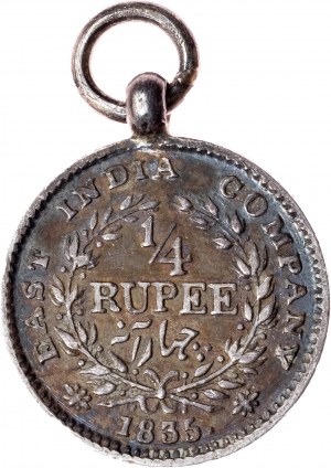 British India, 1/4 Rupee 1835