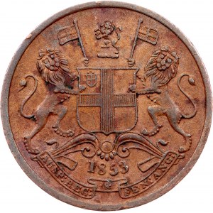 British India, 1/2 Pice 1853, Calcutta