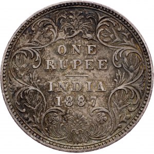 British India, 1 Rupee 1887, Bombay