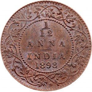 British India, 1/12 Anna 1898, Calcutta