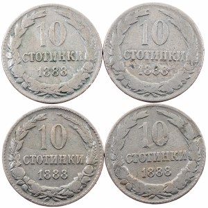 Bulgaria, 10 Stotinki 1888, Brussels