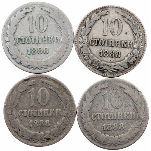 Bulgaria, 10 Stotinki 1888, Brussels