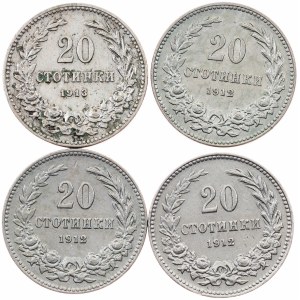 Bulgaria, 20 Stotinki 1912, 1913, Kremnitz, Vienna