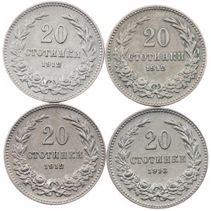Bulgaria, 20 Stotinki 1912, 1913, Kremnitz, Vienna